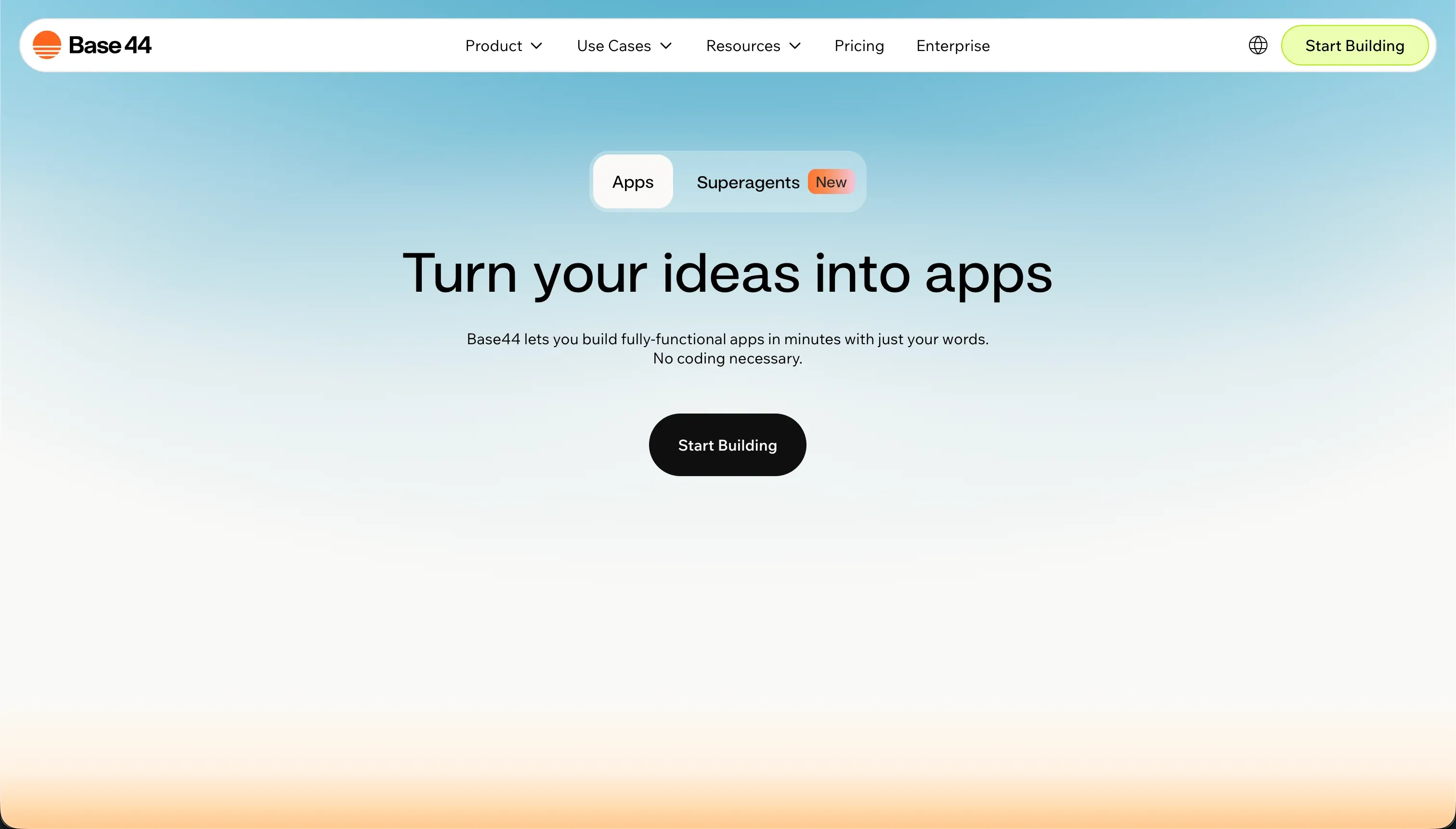 Base44 homepage